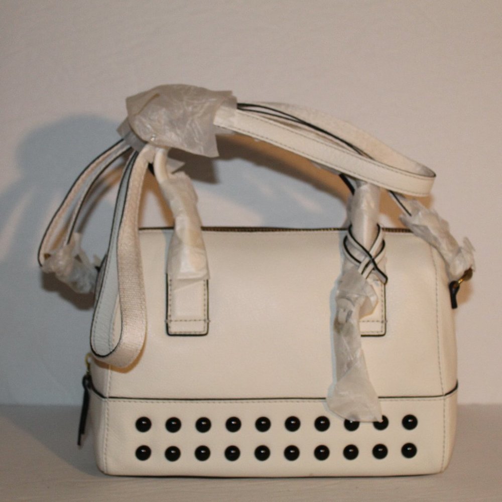 FOSSIL JORI SMALL SATCEL ALL LEATHER  COCONUT COLOR WITH DETACHABLE STRAP  NWT